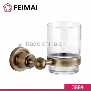 Classic Style Brass Antique Bronze Toothbrush Cup Tumbler Holder thumbnail-1
