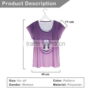 OEM New Arrived 3D Print Latest Custom T Shirt Designs for Girls China Suppliers thumbnail-2