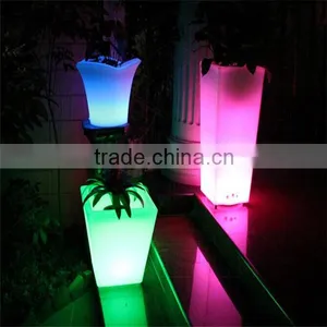 Outdoor Waterproof Garden Led Flower Pot Plastic Led Flower Pot thumbnail-1