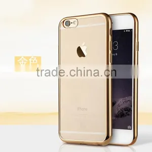 Luxury Clear Crystal Chrome Side Soft TPU Case Cover For Apple IPhone 6s Plus thumbnail-4