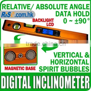 Digital Level 360 Degree Range Angle Finder Spirit Level Upright Magnets Golden Color Inclinometer thumbnail-1