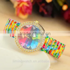 2015 Hot Sales Fashion Colourful Watch New Spring Strap Alloy Gold Watches thumbnail-2