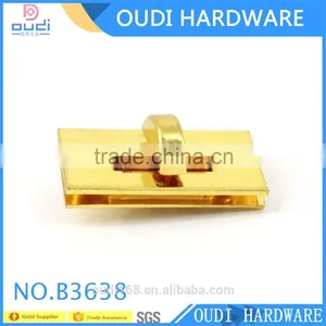 2016 the Most Popular Zinc Alloy Light Gold Bag Accessories Turn Lock. thumbnail-1