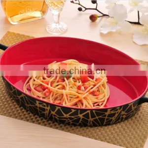 Household Oval Ceramic Baking Pan With Decal thumbnail-3