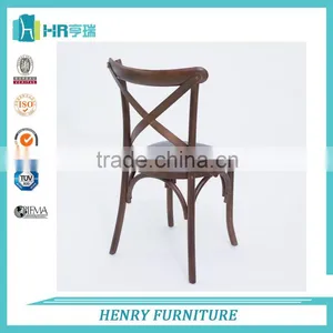 Solid Bentwood Dining Cross Back Chair thumbnail-3