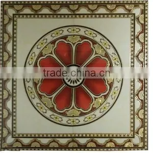 Egypt Hot Sell Golden Polished Carpet Tiles 1200x1200mm With Flower thumbnail-1