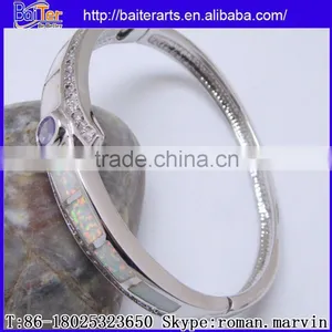 Wholesale Fashion Women's Synethic Blue Fire Opal Bangle thumbnail-4