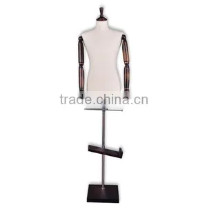 Wholesale Quality Adjustable Fabric Half Body Mannequin Torso thumbnail-3