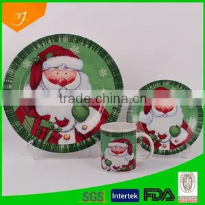 Christmas Plates and Cup Ceramic thumbnail-1