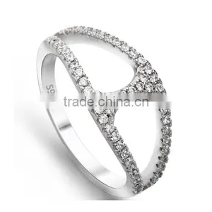 With Cubic Zirconia Style Eternity Ring Clear S925 thumbnail-1