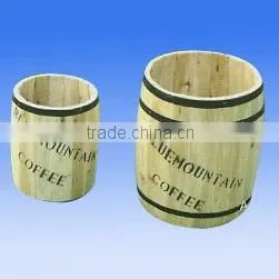 HL085 Set of Two Wooden Beer Barrelwith Natrual Color thumbnail-1