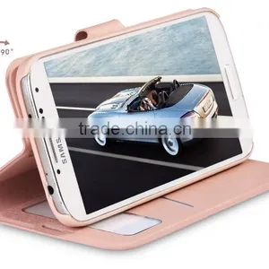 Single Open Window View Design Magnetic Buckle Leather Flip Case For Samsung thumbnail-2