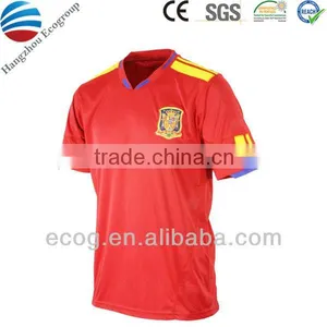 Sports Shirt Made of 100% Polyester Fast Drying, With Striped Pipping and Embroidery Logo thumbnail-1