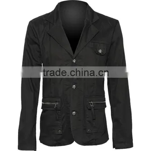 Jacket With Skull Buttons and Removable Hood thumbnail-2