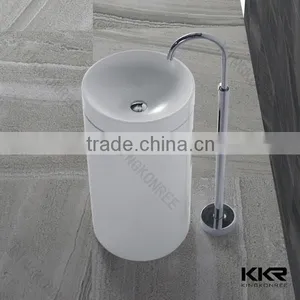 Solid Surface Double Sink Bathroom Vanity Unit thumbnail-4
