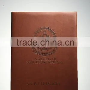 2015 Best Sale A4 Leather Certificate Holder Customized A4 Certificate Holder Best Quality A4 Leather Certificate Holder thumbnail-6