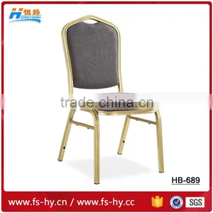 HB-689 Wholesale Banquet Chairs Aluminum Rental Price Steel Banquet Chair With Upholstered Cushion thumbnail-1