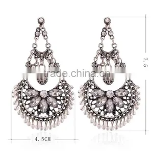 2016 Hot Factory Price Prince Beaded Jewelry Imitation Diamond Drop Earrings thumbnail-4