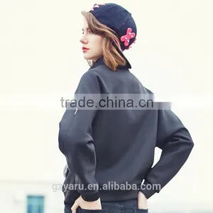 Latest Design Western Fahsionable Ladies Short Coat Custom Baseball Jersey for Women Korean Style Casual Jackets for Teen Girls thumbnail-4
