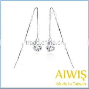 Unique Deisgn Shambhala Rhinestones 925 Sterling Silver Earring thumbnail-1