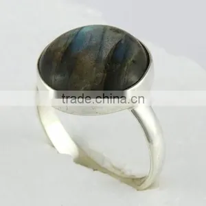 Exotic !! Blue Fire Labradorite 925 Sterling Silver Ring, Silver Jewellery Wholesale, Handmade Silver Jewellery thumbnail-4