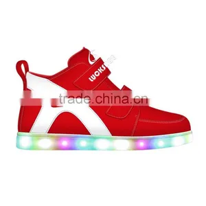 High Top Kid LED Sports Shoes Soft Sole Kid Sneakers Original Design Kid Shoes for Wholesale thumbnail-4