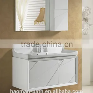 HM-C-16(100) China Factory Manufacturing Solid Wood Bathroom Sink Cabinet thumbnail-1