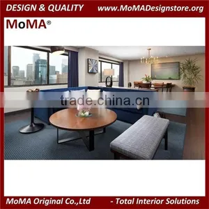(MA48NH) European Style Marine Blue Sectional Sofa Set/Hot Sale Hotel Sofas/Hotel Living Room Furniture thumbnail-1