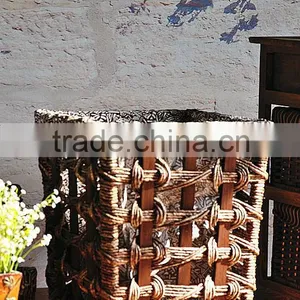 9 Hand Woven - Pastoral Style - Solid - Wooden Dirty Clothes Basket - Dirty Clothes Barrel - Storage Basket Basket thumbnail-4
