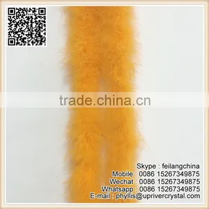 Selling Loose Fluffy 8-10cm Wide Orange Feather Boa thumbnail-2