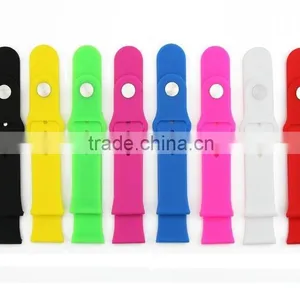 Colorful Wrist Bands for Apple Iwatch Soft Rubber Watch Straps Wearable Bands for 38mm 42mm Iwatch DIY Own Apple Smart Watch thumbnail-3
