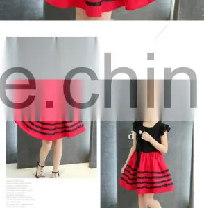 Child Baby Dress Model Sleeveless Striped With Pearl Necklace 1-3 Year Old Girl Dress thumbnail-4