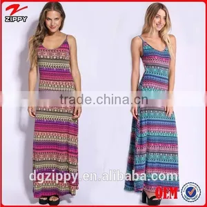2015 Spaghetti Strap Sexy Backless Evening Dress / Sublimation Printing Long Maxi Dress thumbnail-1