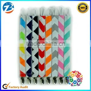 Wholesale Double-Sided Printing Ribbon Baby Soother Infants Pacifier Clips Chain thumbnail-1