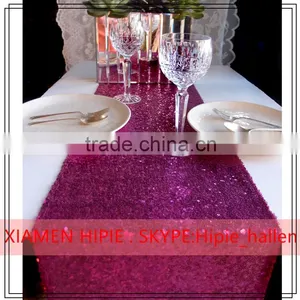 Best Selling Premium Quality Hot Pink Sequin Table Runner thumbnail-1