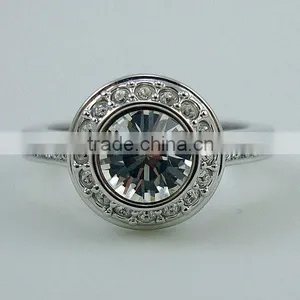 SUPER HIGH QUALITY NATURAL REAL DIAMONDS WEDDING ENGAGEMENT DESIGNER GOLD RING thumbnail-1