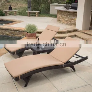 Synthetic Rattan Sunbed - Poly Rattan Outdoor Sun Lounger - Wicker Rattan Sun Lounger Furniture thumbnail-3