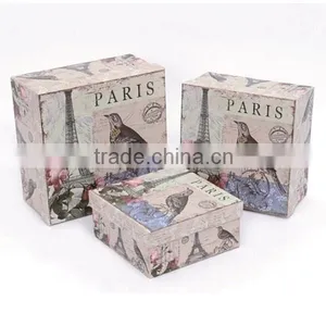 Antique Paris Tower And Flower Paper Gift Box thumbnail-1