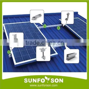 Metal Trapezoid Roof Solar Mounting Racks,Aluminum Home Solar Racking System thumbnail-2