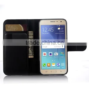 High Quality Leather Holster Card Wallet Folio Stand Flip Case Cover for Samsung GALAXY J3 thumbnail-5