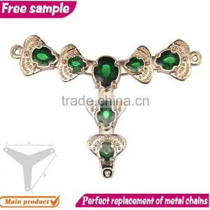 Trendy Popular Green Crystals Women and Girls Shoe Chains Shoe Flowers Ornament thumbnail-1