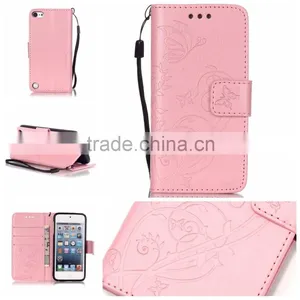 Low MOQ High Quality Flip Leather Wallet Covers For Ipod Touch 6 Case thumbnail-1