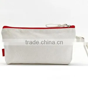Fashion Small Plain Canvas Zipper Bag thumbnail-2