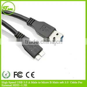 High Speed USB 3.0 A Male to Micro B Male Usb 3.0 Cable For External HDD -1.5ft thumbnail-1
