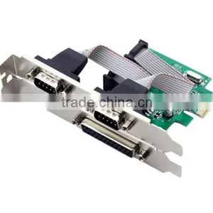 2 Port PCI-E Adapter RS-232 Serial COM & 1 Port Printer Parallel LPT Port thumbnail-2