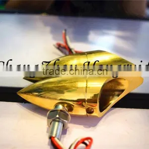 Bullet Motorcycle Brass Lights, Motorcycle Led Light for Harley thumbnail-2