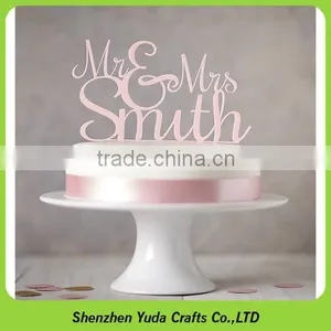 Light Pink Plexiglass Wedding Cake Topper Stand for Promotion thumbnail-1