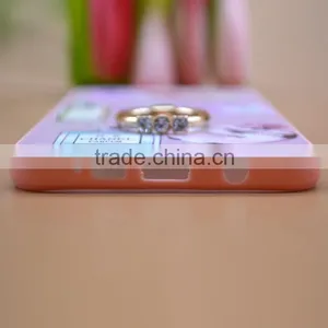 For Samsung A710 Phone Case Prefume Printing Slim TPU+PC 2-in-1 Hybrid Pattern With Ring Bracket thumbnail-4