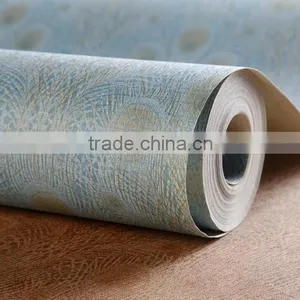 2015 Animal Hair Texture Wallpaper Peacock Feather Wall Paper Waterproof thumbnail-2