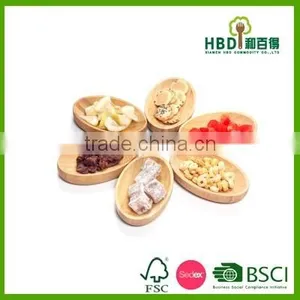 High Quality Wholesale Bamboo Wood Serving Plate Set of 6 thumbnail-1